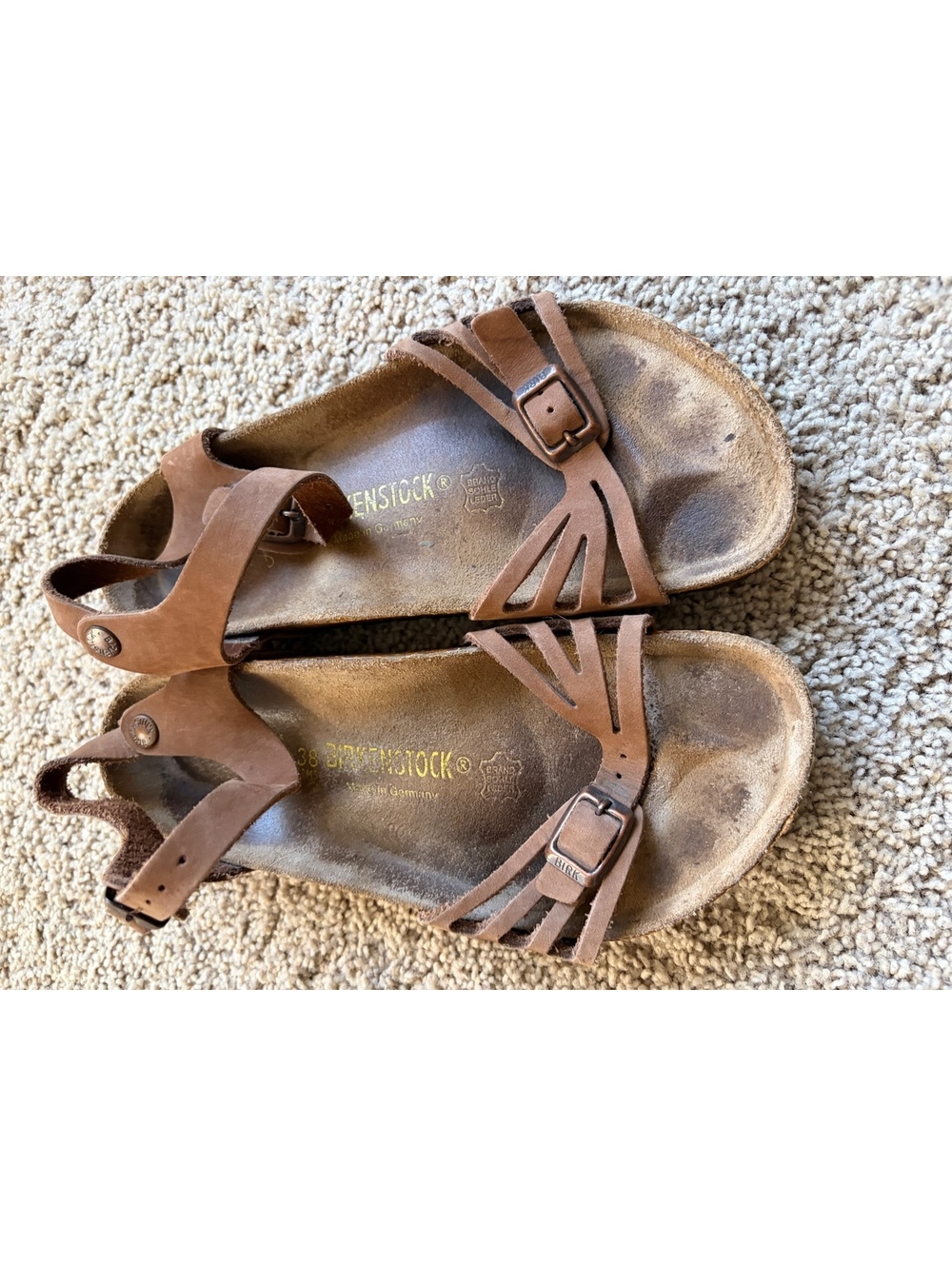 Birkenstock Bali sandals brown Size 38 US size 7-7.5